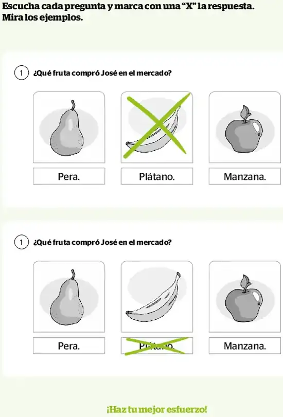 Página 2 de la vista previa de Prueba diagnóstica de Lectura 1.º grado – Conozcamos nuestros aprendizajes