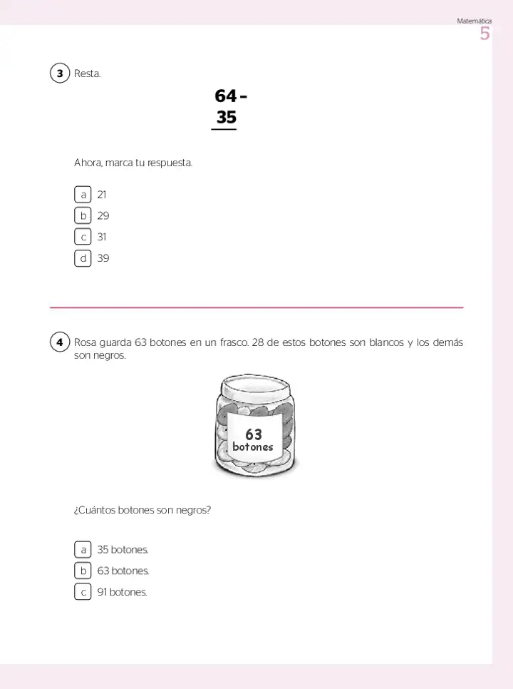 Página 2 de la vista previa de Prueba diagnóstica de Matemática 3.º grado – Conozcamos nuestros aprendizajes
