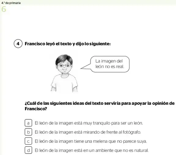 Página 3 de la vista previa de Prueba diagnóstica de Lectura 4.º grado – Conozcamos nuestros aprendizajes