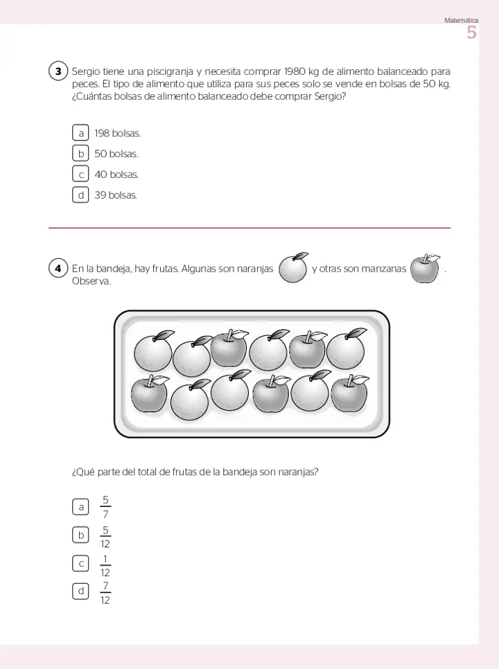Página 2 de la vista previa de Prueba diagnóstica de Matemática 6.º grado – Conozcamos nuestros aprendizajes