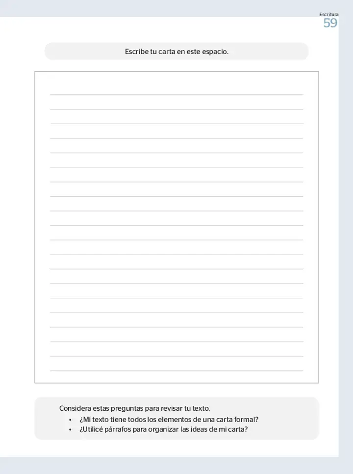 Página 3 de la vista previa de Prueba diagnóstica de Escritura 2.º grado – Conozcamos nuestros aprendizajes