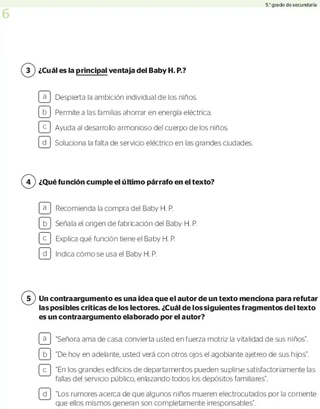 Página 3 de la vista previa de Prueba diagnóstica de Lectura 5.º grado – Conozcamos nuestros aprendizajes