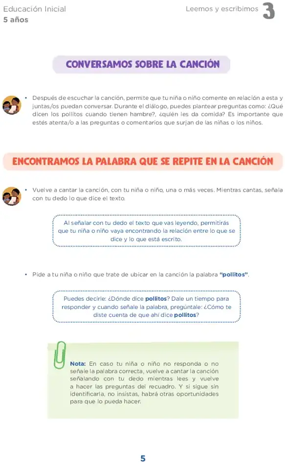 Página 2 de la vista previa de Leemos y escribimos 3