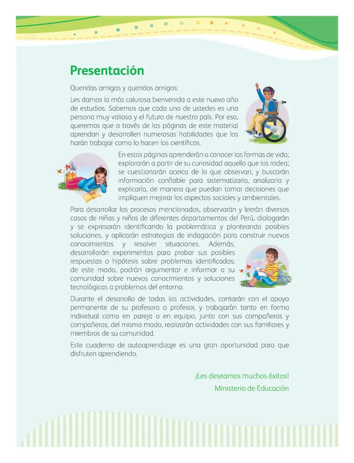 Página 2 de la vista previa de Ciencia y Tecnología 4: Cuaderno de autoaprendizaje