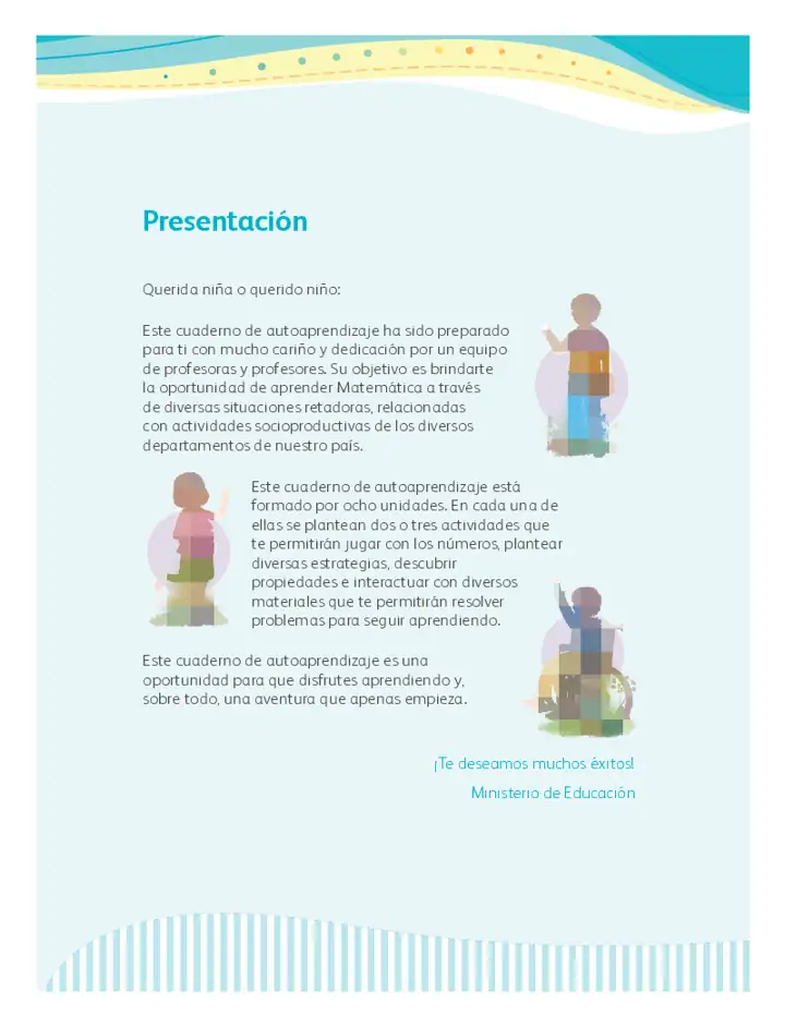 Página 2 de la vista previa de Matemática 4: Cuaderno de autoaprendizaje