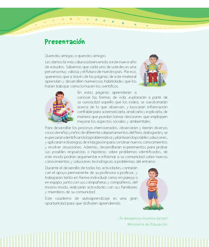 Página 2 de la vista previa de Ciencia y Tecnología 1: Cuaderno de autoaprendizaje