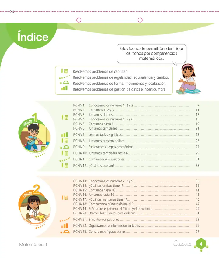 Página 3 de la vista previa de Matemática 1: Cuaderno de trabajo