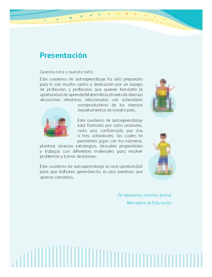 Página 2 de la vista previa de Matemática 5: Cuaderno de autoaprendizaje