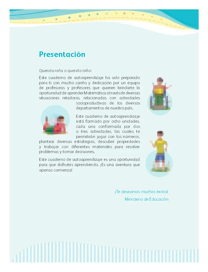 Página 2 de la vista previa de Matemática 6: Cuaderno de autoaprendizaje