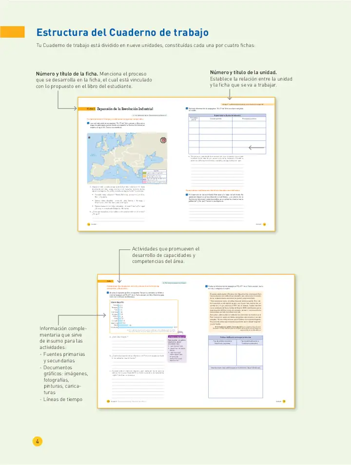 Página 2 de la vista previa de Ciencias Sociales 4: Cuaderno de trabajo