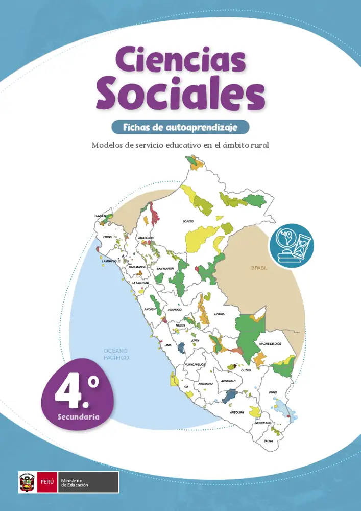 Página 1 de la vista previa de Ciencias Sociales 4: Fichas de autoaprendizaje a distancia