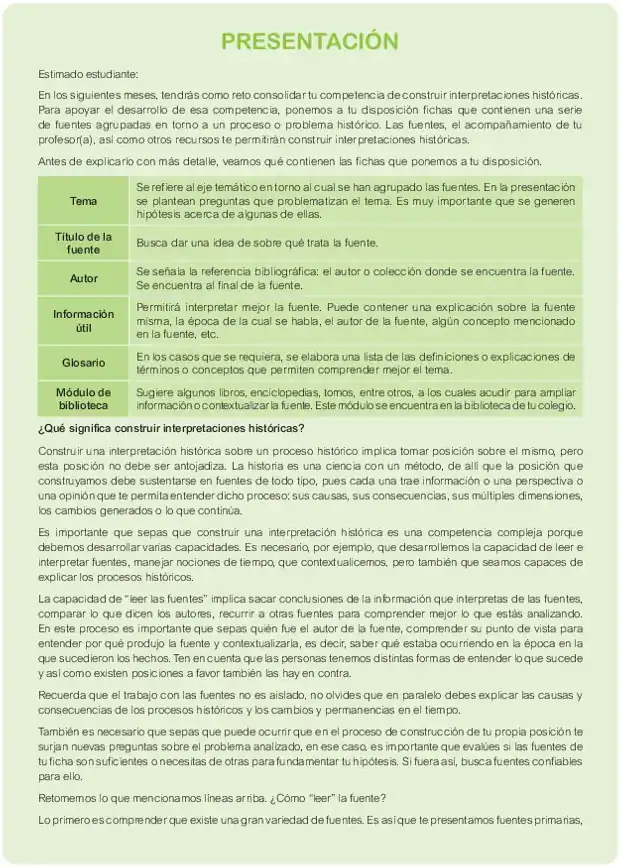 Página 3 de la vista previa de Fuentes históricas 4: Cuaderno de fichas