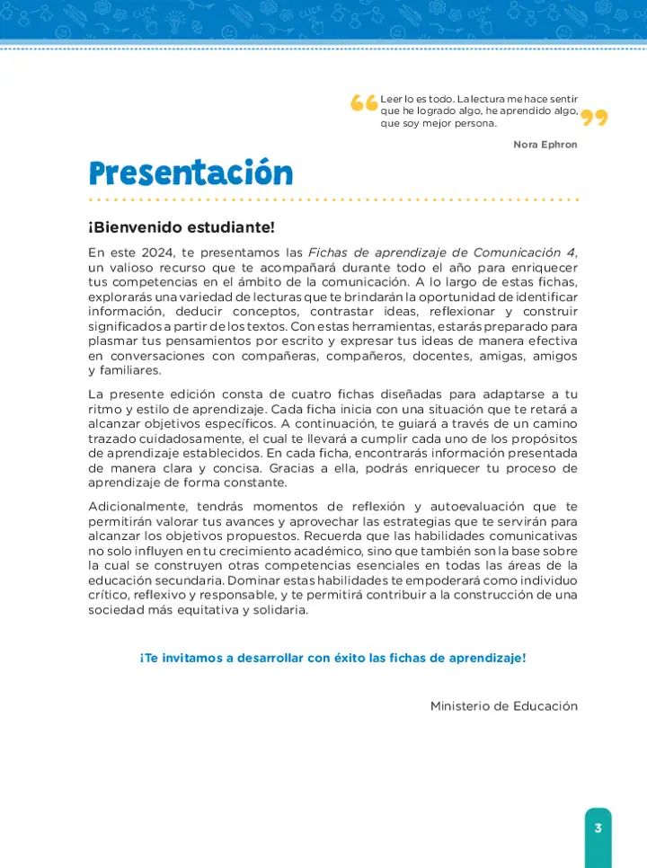 Página 2 de la vista previa de Fichas de aprendizaje de Comunicación 4