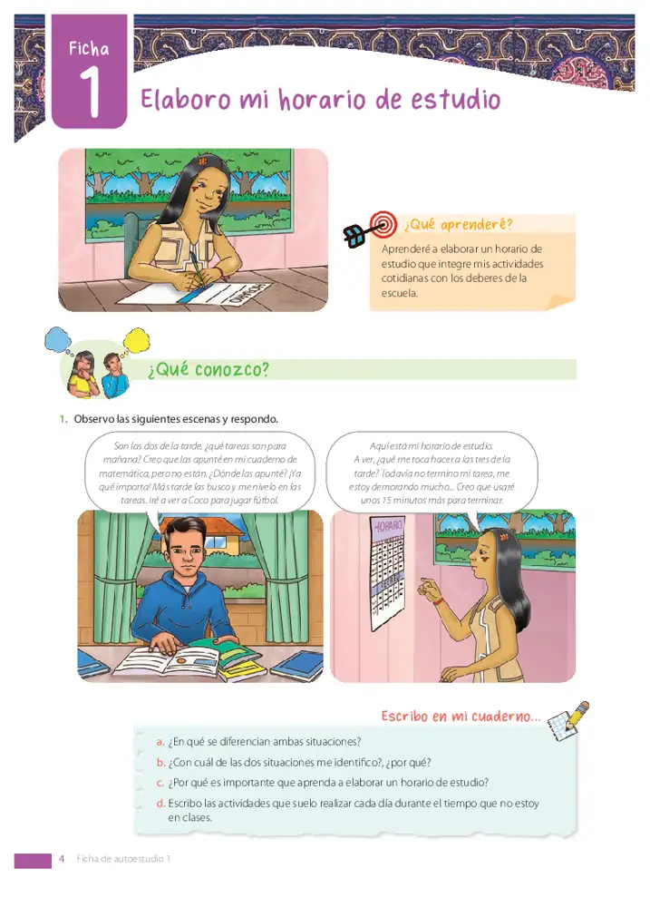 Página 3 de la vista previa de Aprendo a estudiar 1: Cuaderno de autoestudio