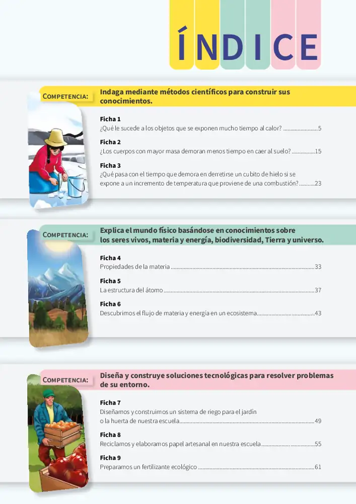 Página 3 de la vista previa de Ciencia y Tecnología 1: Fichas de autoaprendizaje a distancia