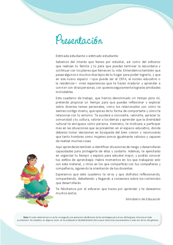 Página 2 de la vista previa de Un tiempo para mí 1: Cuaderno de trabajo de Tutoría
