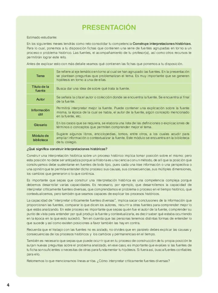 Página 3 de la vista previa de Fuentes históricas 5: Cuaderno de fichas