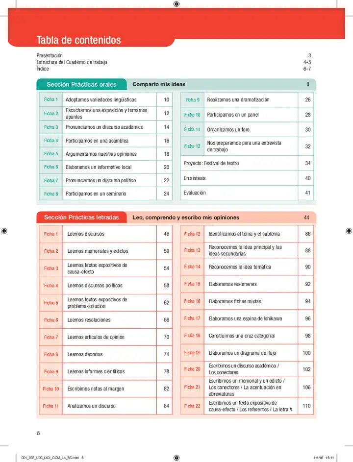 Página 3 de la vista previa de Comunicación 5: Cuaderno de trabajo