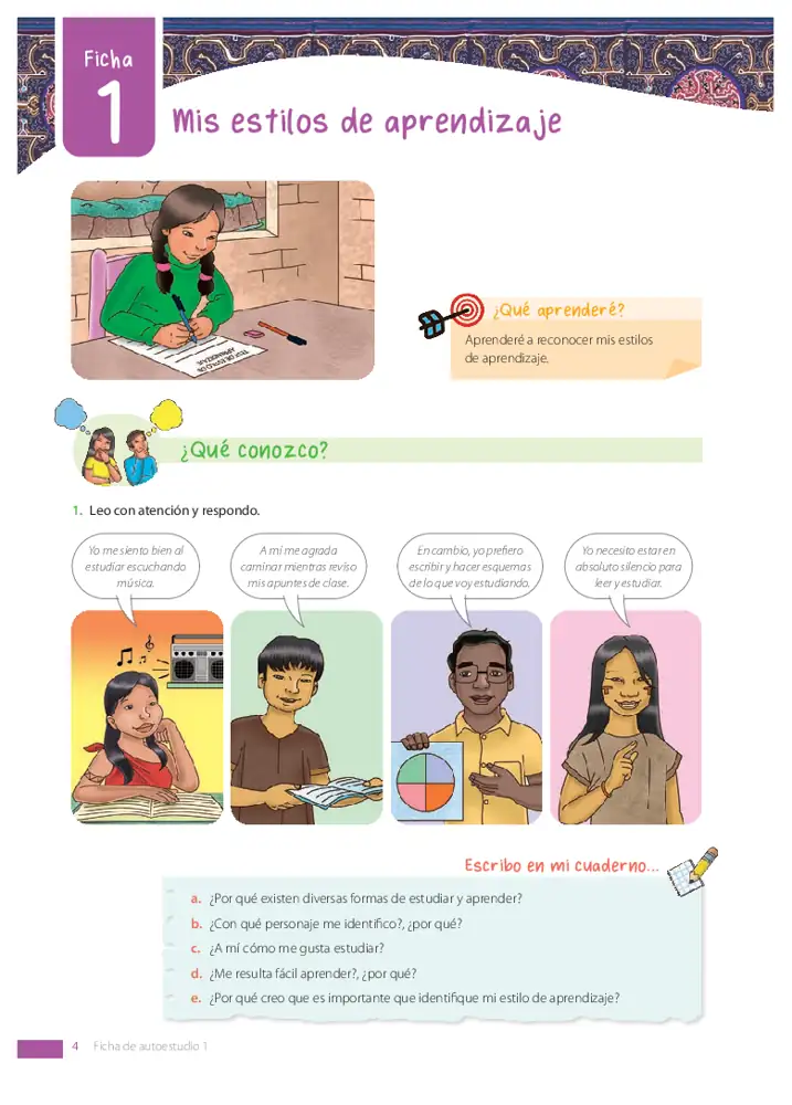 Página 3 de la vista previa de Aprendo a estudiar 2: Cuaderno de autoestudio