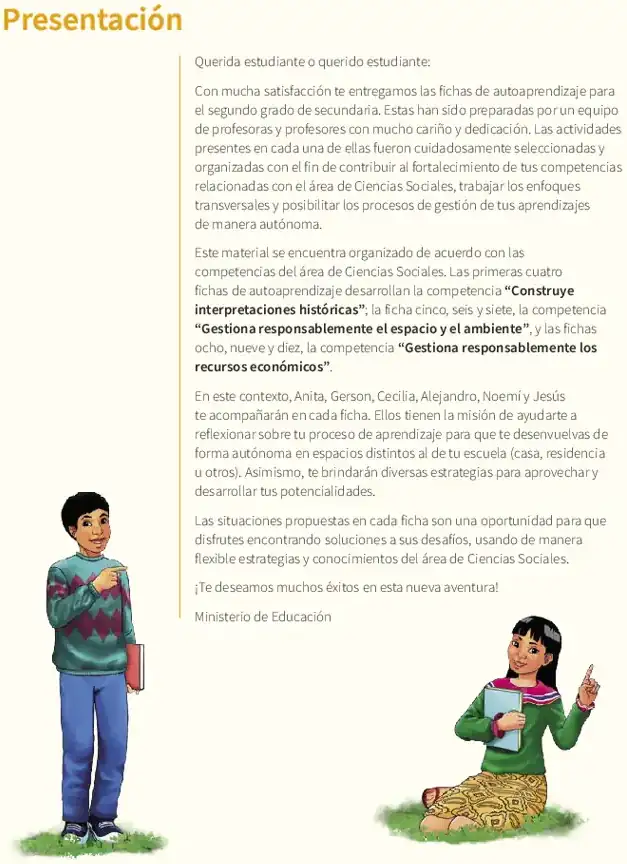 Página 2 de la vista previa de Ciencias Sociales 2: Fichas de autoaprendizaje a distancia