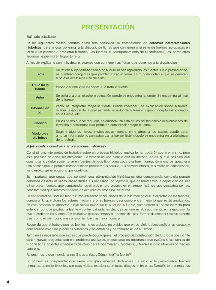 Página 3 de la vista previa de Fuentes históricas 2: Cuaderno de fichas