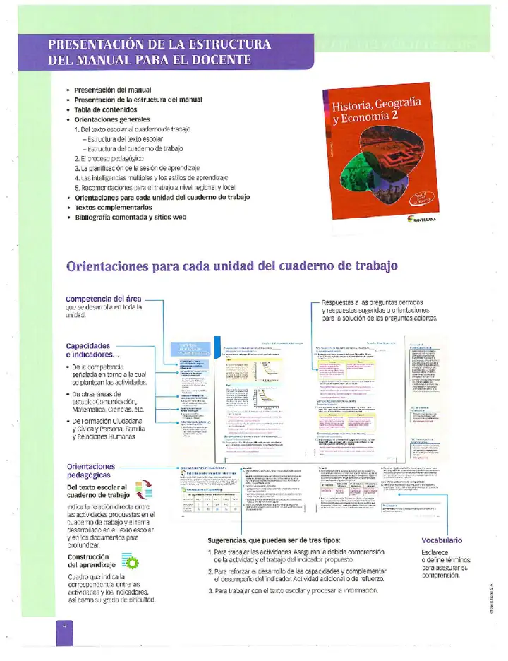 Página 2 de la vista previa de Historia, Geografía y Economía 2: Manual para el docente