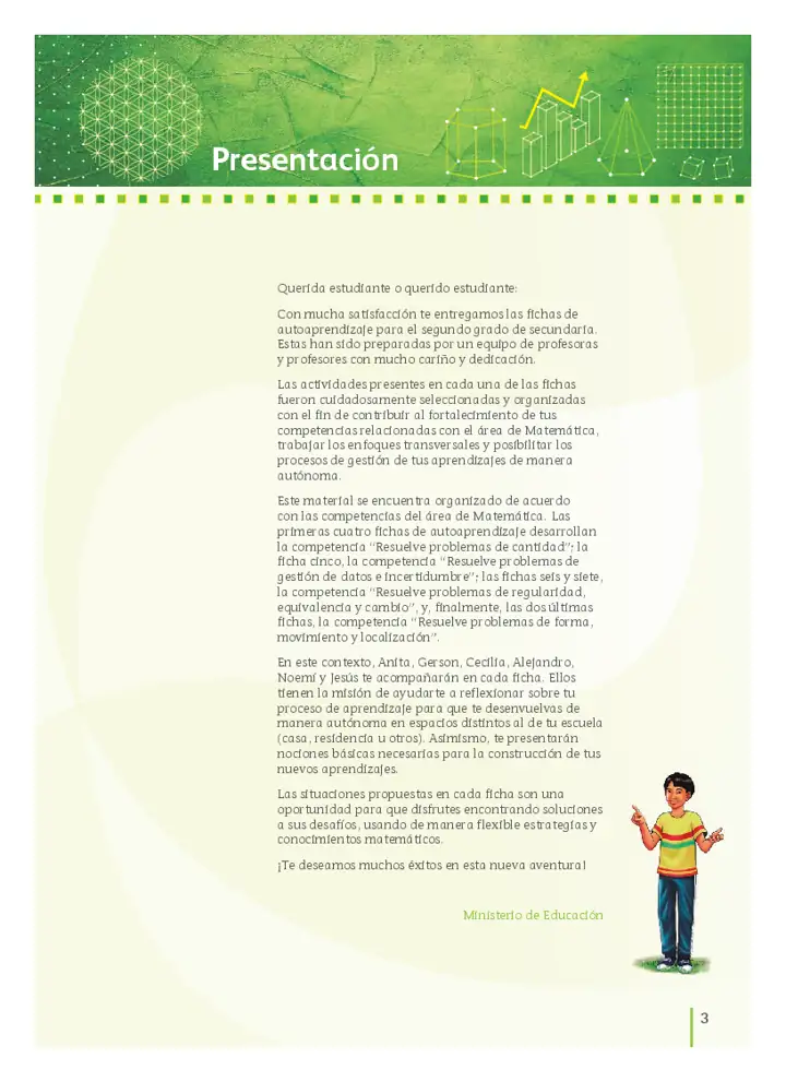 Página 2 de la vista previa de Matemática 2: Fichas de autoaprendizaje a distancia