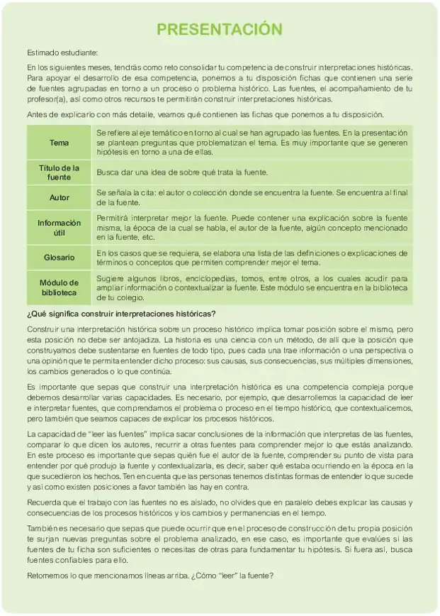Página 3 de la vista previa de Fuentes históricas 3: Cuaderno de fichas