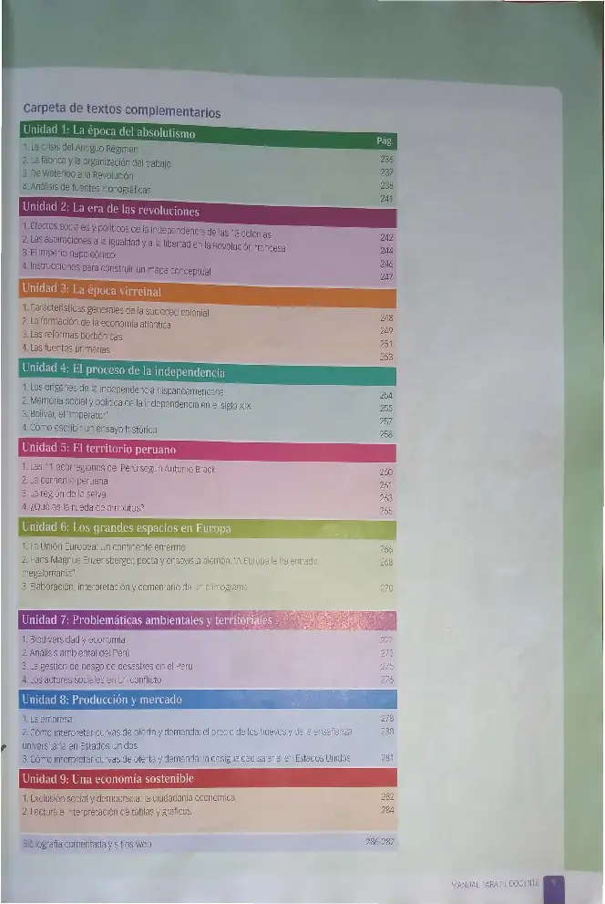 Página 3 de la vista previa de Historia, Geografía y Economía 3: Manual para el docente