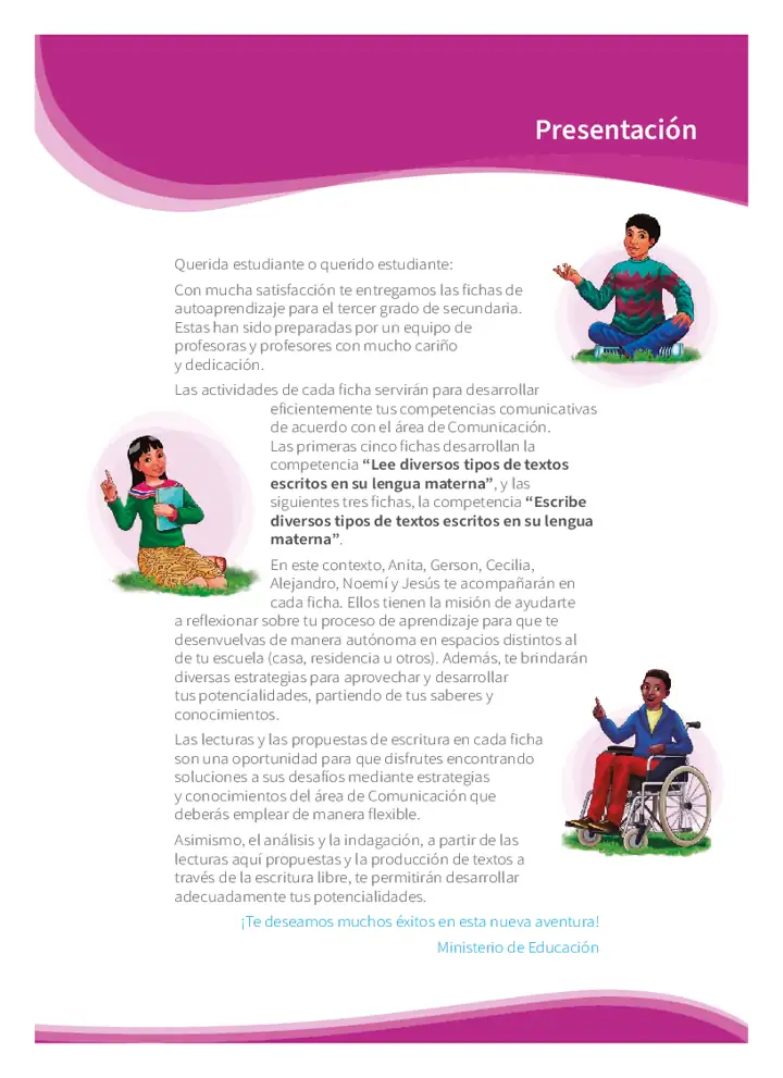Página 2 de la vista previa de Comunicación 3: Fichas de autoaprendizaje a distancia
