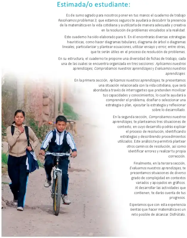 Página 2 de la vista previa de Resolvamos problemas 3: Cuaderno de trabajo de Matemática