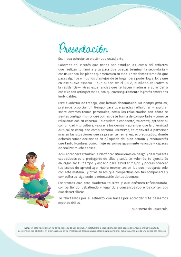 Página 2 de la vista previa de Un tiempo para mí 3: Cuaderno de trabajo de Tutoría